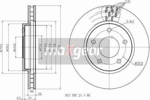 Maxgear 19-1289MAX - Əyləc Diski furqanavto.az