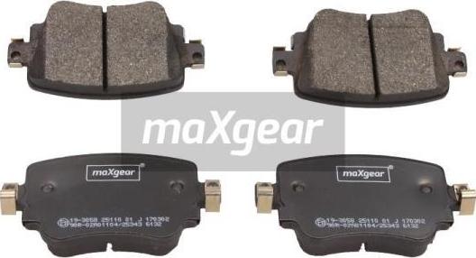 Maxgear 19-3058 - Əyləc altlığı dəsti, əyləc diski furqanavto.az