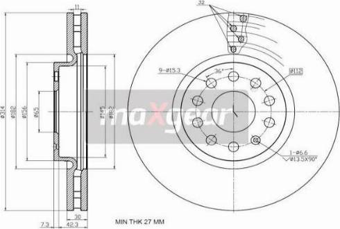 Maxgear 19-3215 - Əyləc Diski furqanavto.az