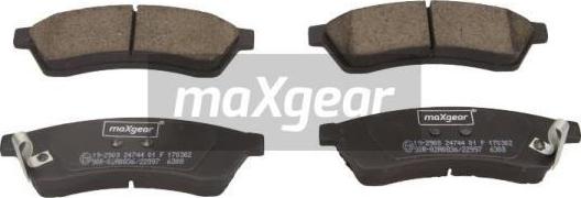 Maxgear 19-2908 - Əyləc altlığı dəsti, əyləc diski furqanavto.az