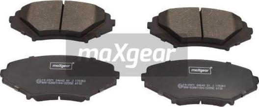 Maxgear 19-2971 - Əyləc altlığı dəsti, əyləc diski furqanavto.az