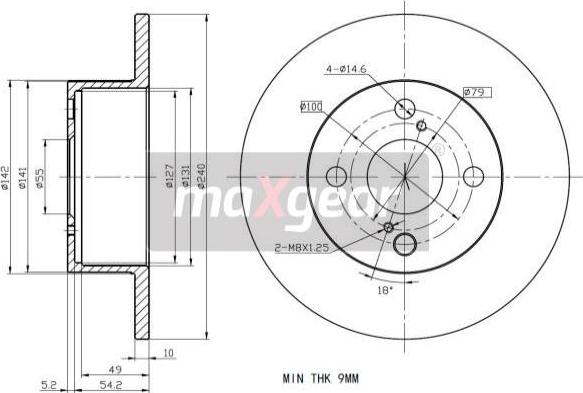 Maxgear 19-2344 - Əyləc Diski furqanavto.az