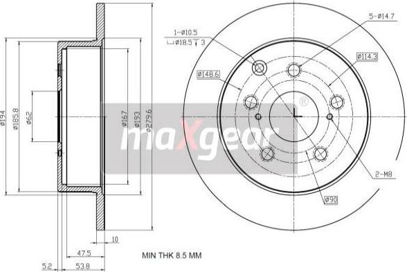 Maxgear 19-2353 - Əyləc Diski furqanavto.az