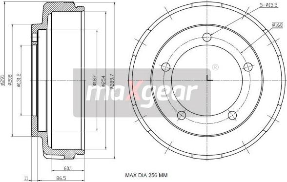 Maxgear 19-2305 - Əyləc barabanı furqanavto.az