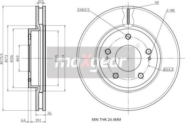 Maxgear 19-2388 - Əyləc Diski furqanavto.az