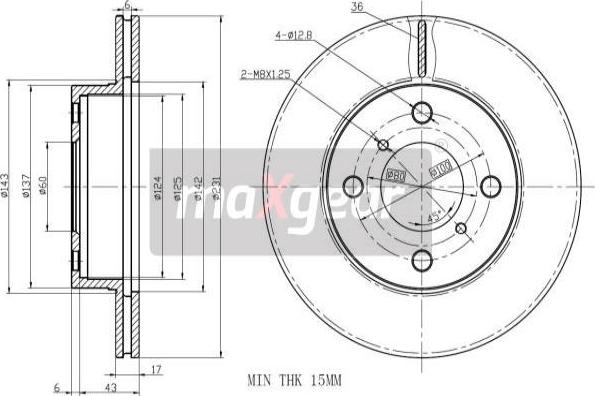 Maxgear 19-2327 - Əyləc Diski furqanavto.az