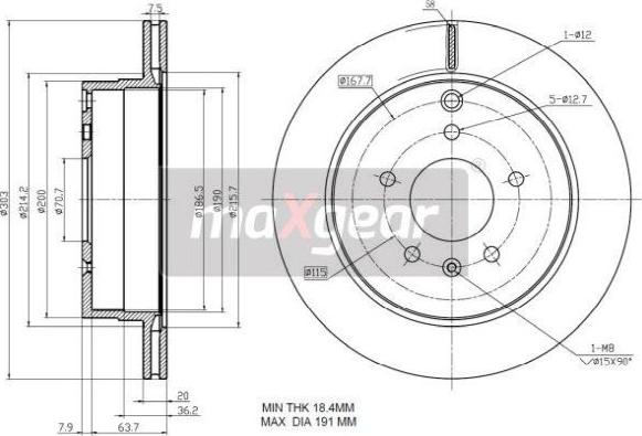 Maxgear 19-2370 - Əyləc Diski furqanavto.az