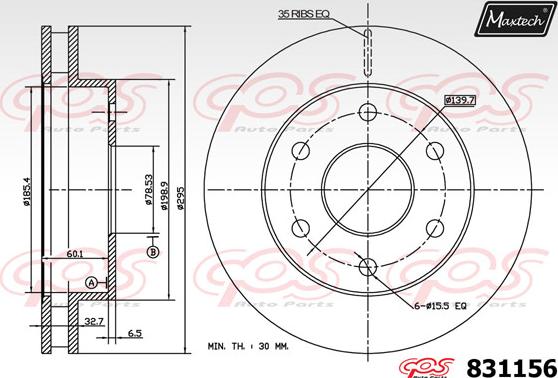 Maxtech 70180097 - Möhür, əyləc kaliperinin pistonu furqanavto.az