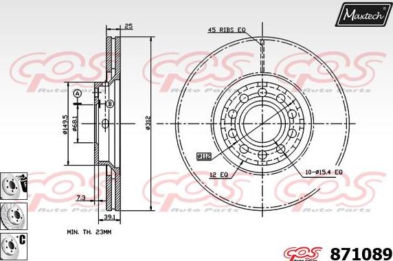 Maxtech 70160025 - Bələdçi qol dəsti, əyləc kaliperi furqanavto.az