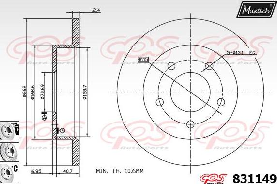 Maxtech 70200486 - Təmir dəsti, əyləc kaliperi furqanavto.az