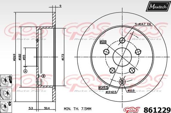 Maxtech 70180277 - Möhür, əyləc kaliperinin pistonu furqanavto.az