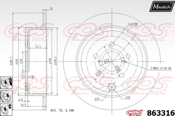 Maxtech 70180028 - Möhür, əyləc kaliperinin pistonu furqanavto.az