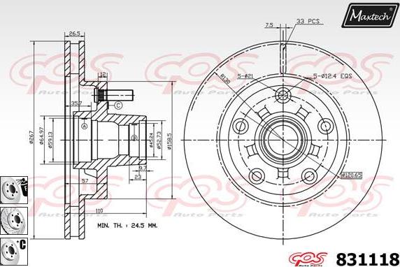 Maxtech 6266201 - Əyləc kaliperi furqanavto.az