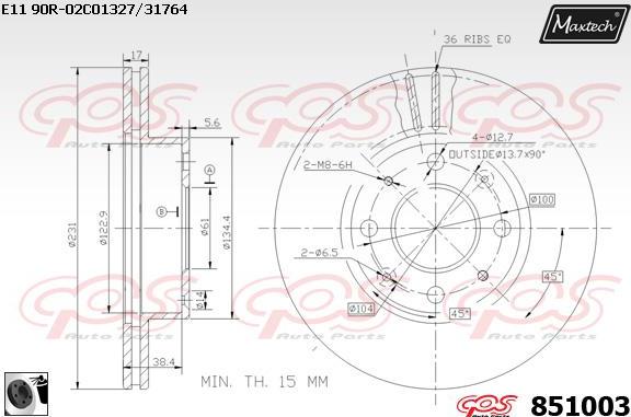 Maxtech 6262000 - Əyləc kaliperi furqanavto.az