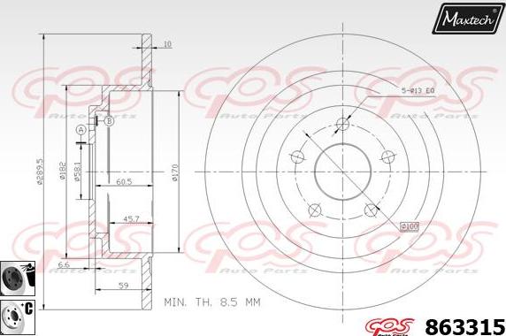 Maxtech 6284400 - Əyləc kaliperi furqanavto.az