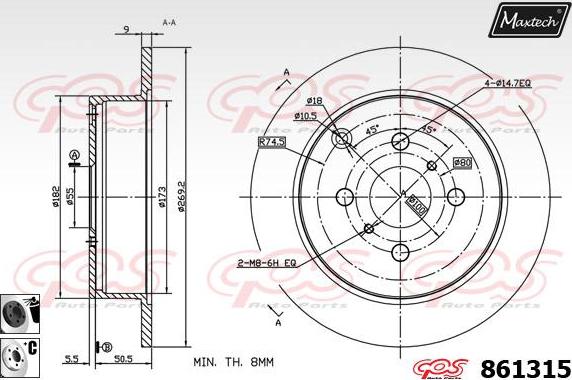 Maxtech 6272001 - Əyləc kaliperi furqanavto.az