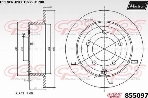 Maxtech 855097.0000 - Əyləc Diski furqanavto.az