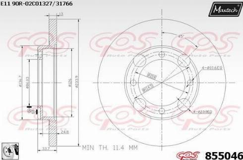 Maxtech 855046.0080 - Əyləc Diski furqanavto.az