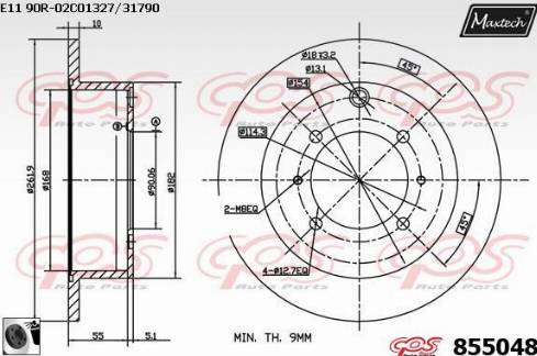 Maxtech 855048.0060 - Əyləc Diski furqanavto.az