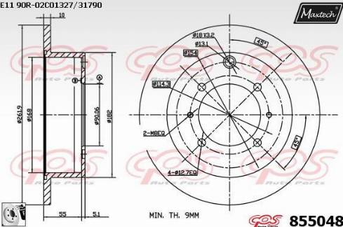 Maxtech 855048.0080 - Əyləc Diski furqanavto.az