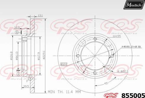 Maxtech 855005.0000 - Əyləc Diski furqanavto.az