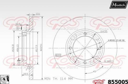 Maxtech 855005.0080 - Əyləc Diski furqanavto.az