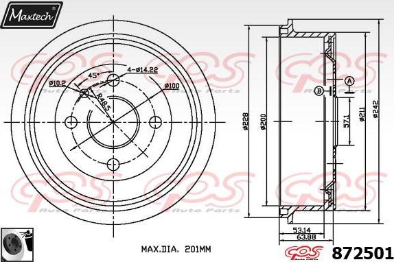 Maxtech 855008 - Əyləc Diski furqanavto.az