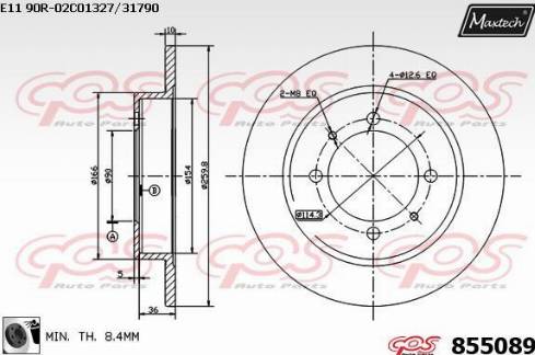 Maxtech 855089.0060 - Əyləc Diski furqanavto.az