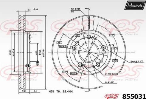 Maxtech 855031.0000 - Əyləc Diski furqanavto.az