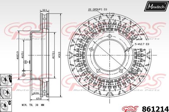 Maxtech 855031 - Əyləc Diski furqanavto.az