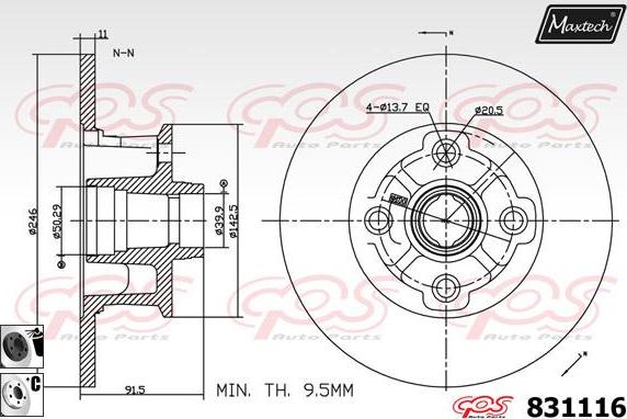 Maxtech 855100 - Əyləc Diski furqanavto.az