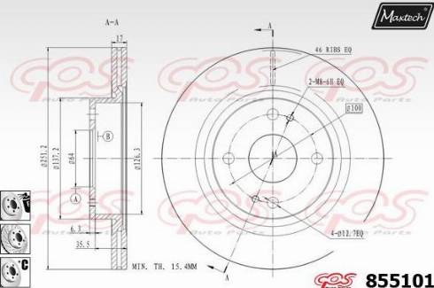 Maxtech 855101.6880 - Əyləc Diski furqanavto.az