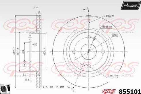 Maxtech 855101.0060 - Əyləc Diski furqanavto.az