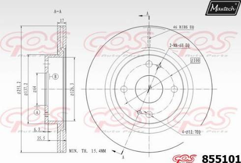 Maxtech 855101.0000 - Əyləc Diski furqanavto.az