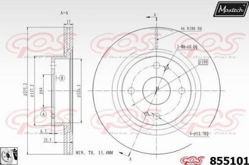 Maxtech 855101.0080 - Əyləc Diski furqanavto.az