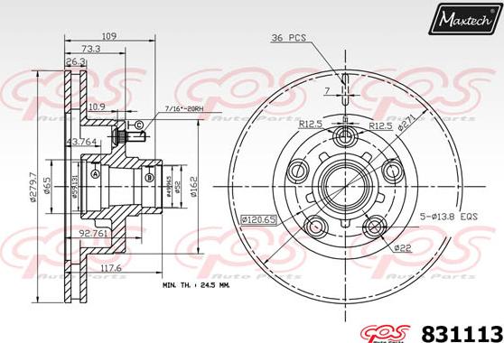 Maxtech 855101 - Əyləc Diski furqanavto.az