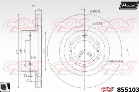 Maxtech 855103.0060 - Əyləc Diski furqanavto.az