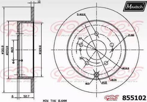 Maxtech 855102.6060 - Əyləc Diski furqanavto.az