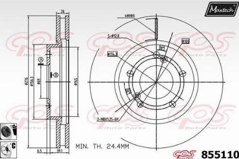 Maxtech 855110.6060 - Əyləc Diski furqanavto.az