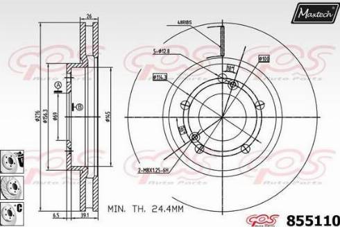 Maxtech 855110.6880 - Əyləc Diski furqanavto.az