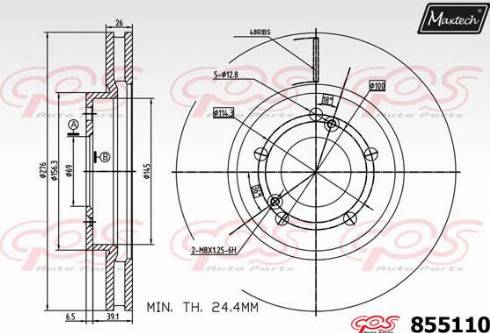 Maxtech 855110.0000 - Əyləc Diski furqanavto.az