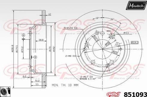 Maxtech 851093.0060 - Əyləc Diski furqanavto.az