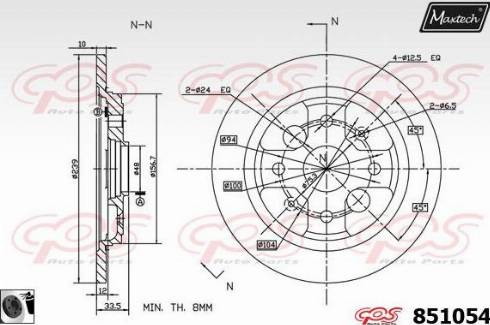 Maxtech 851054.0060 - Əyləc Diski furqanavto.az