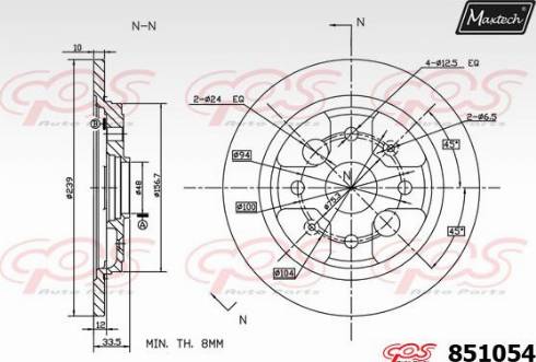 Maxtech 851054.0000 - Əyləc Diski furqanavto.az