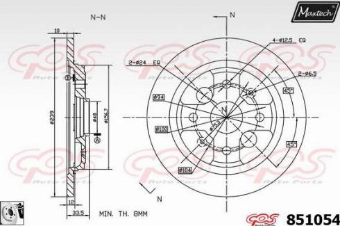 Maxtech 851054.0080 - Əyləc Diski furqanavto.az