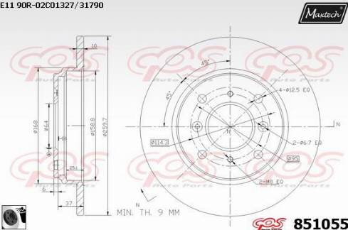 Maxtech 851055.0060 - Əyləc Diski furqanavto.az