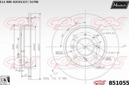 Maxtech 851055.0080 - Əyləc Diski furqanavto.az