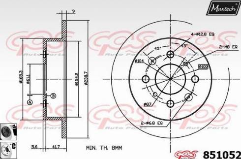 Maxtech 851052.6060 - Əyləc Diski furqanavto.az