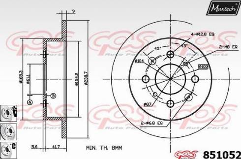 Maxtech 851052.6980 - Əyləc Diski furqanavto.az