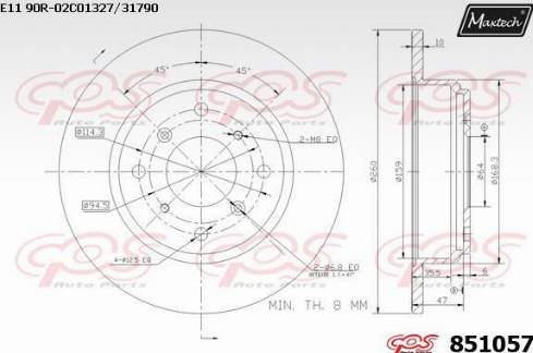 Maxtech 851057.0000 - Əyləc Diski furqanavto.az